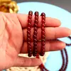 Pulsera de imitación de granate que no se decolora, de un solo bucle, multibucle, 6MM108, pulsera de cristal, cuentas de vidrio de 4 mm, regalo pequeño