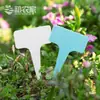 Etiquetas de jardinagem, etiquetas de nome de plantas em formato T de plástico PP espessado para suculentas e flores