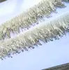 Zapatos de Colgar con Borla de Cuentas Hechos a Mano, Encaje de Cuentas Florales, Color Plateado, Zapatos con Tiras de Tres Seis Filas para Sumergir, Oruga de Trabajo Pesado