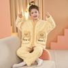 Pijamas de Franela para Niñas Invierno Ropa Familiar de Vellón Coral Dulce Estilo Extranjero para Niños Medianos y Grandes