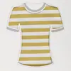 Tejido de punto de algodón personalizado con patrón de rayas, adecuado para camisetas y camisetas interiores de moda de primavera y verano; tejido elástico, transpirable y apto para la piel