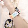 Banda de Reloj Arcoíris de Resina de Color Caramelo para PC Acrílico Adecuada para Apple Watch 11ª Generación 10/987 Apple