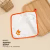 Toalla de saliva para bebé de seis capas de algodón puro, toalla cuadrada de alta densidad, pañuelo de gasa, toalla pequeña absorbente de dibujos animados para niños.