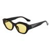 Gafas de sol de ojo de gato con montura cuadrada, estilo sexy de Y2 Star, mismo estilo, foto real 2024, negras, de alta gama, polarizadas y anti-UV.