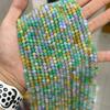 Banda Elástica de Primavera de Colores con Cuentas de Jade Cuentas Imitación de Jade Birmano de Colores Jade Amarillo Azul Birmano Optimizado Accesorios de Joyería con Cuentas