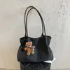 Bolsa de Ombro Única de Xadrez Japonês de Grande Capacidade, Bolsa de Mão Casual de Cor Sólida Personalizada, Bolsa Tote Feminina da Moda para o Trabalho