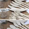 Fábrica de Anji venta al por mayor cuchillo tenedor cuchara de bambú desechables suministros para comida rápida vajilla de bambú