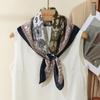 Artículo Popular para Transmisión en Vivo: Pañuelo Cuadrado Pequeño de Algodón y Lino con Estampado Paisley, Nuevo Estilo Pastoral Fino para Mujer 2025 para Madres