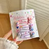 Pinzas para el pelo de niños de colores dulces, estilo japonés y coreano, con flores de dibujos animados de colores, pinzas para flequillo lateral para niñas y pasadores para bebés, accesorios para el pelo