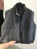 Colete novo 2026, liso, minimalista, versátil, rejuvenescedor, gola alta, com zíper, modelagem solta, emagrecedor, top casual sem mangas