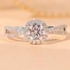 Anillo de Girasol Nuevo 2024 Explosiones de TikTok Anillo de Imitación de Moissanita Propuesta Boda Aniversario Regalo
