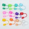 Nuevo tapón antipolvo de pajita color caramelo accesorios para pajita DIY funda para pajita tapa para pajita de PVC al por mayor