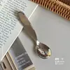 Juego de cuchara y tenedor de acero inoxidable para niños para uso en casa, cuchara para bebé, cuchara de alimentación para madre y bebé, cuchara de postre engrosada, cuchara para pastel, tenedor para frutas