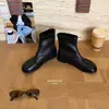 2026 Botas Femininas Estilo Coreano Bico Redondo Simples Couro Macio Elástico Skinny Botas de Cano Curto Outono Inverno Versátil Salto Anabela Botas de Tornozelo