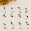 Accesorios de Plata S925 Patrón Pez Paz y Alegría Cuentas Separadas Cuentas Tubulares Pulsera de Cuerda Trenzada DIY Accesorios de Cuentas Sueltas