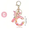 Llavero de moda con letras rosas, lentejuelas de amor, borla de mariposa, llavero, accesorios de colgante de epoxi de cristal para damas