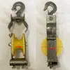 Polea para tendido de cables, Polea guía de doble propósito para cables de alimentación, Polea para tirar de cables, Gancho para izar, Polea para cruce de cables ferroviarios