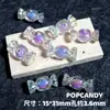 Cuentas de Dulce Cuentas en Cuentas Gradiente Cadena para Teléfono Móvil Llavero Colgante para Coche Accesorios Sueltos Hechos a Mano para Joyería Acrílico