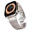Para Apple Ultra watch Apple watch Série Pulseira de Bambu Contas Fivela Borboleta Pulseira de Aço Inoxidável