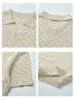 Ropa para Hombre Apo Transfronteriza Camisa Polo de Punto con Textura a Cuadros para Hombre, Top Versátil de Alta Gama para Verano con Cuello de Gaviota de Manga Corta.