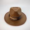 Sombreros de Jazz de Ala Ancha de Lana de Moda Otoño e Invierno Europeos y Americanos Transfronterizos para Hombres y Mujeres Sombreros de Fieltro Sombreros de Jazz de Ala Ancha de 9 cm de Ancho para Adultos