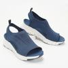 Verão Novas Sandálias Transfronteiriças Pano de Malha Feminino Sola Grossa Sola Macia Casual Esportes Sapatos Femininos Sola Plana Fly-knit Fishmouth Shoes Mulheres