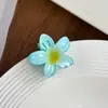 Pinza de Tiburón para el Cabello con Flor de Plumeria y Flor de Bauhinia, Estilo Vacacional para la Parte Trasera de la Cabeza de Mujer, Accesorio para el Cabello