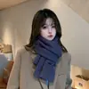Bufanda pequeña versátil estilo coreano para mujer, invierno, suave, pegajosa, tejida, similar al cachemir, cálida, bufanda de pareja, estudiantes, niños, otoño