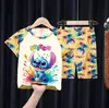 Pijamas de Verano para Niños al por Mayor Trajes de Manga Corta y Shorts para Niños Mayores Dibujos Animados Lindos Ropa de Casa para Bebés Niñas
