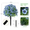 Conjunto de flores artificiais criativas e eternas para decoração de jardim e pátio, decoração de atmosfera festiva