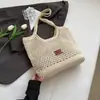 2026 Nuevo Estilo Bolso Tejido de Playa para Vacaciones en la Costa para Mujeres, Bolso de Mano de Punto Hueco, Bolso de Hombro de Gran Capacidad