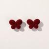 Acessórios de borboleta tridimensionais perfurados de veludo flocado criativos fofos estilo coreano material para DIY de adereço de cabeça acessórios de cabelo corda de cabelo atacado