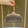 Nuevo bolso de mano de lujo con pedrería transfronterizo para mujer, bolso de noche de alta gama para vestido de fiesta, elegante bolso cruzado
