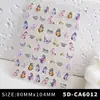 Nuevo Pegatina de Arte para Uñas Mariposa 3D Estéreo Relieve Rosa Mariposa Pegatina Blanca DIY Accesorios Estéreo para Uñas