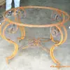 Suministro Directo de Fábrica de Mesa de Hierro Forjado Estilo Europeo, Mesa de Comedor de Hierro Forjado para Casa, Mesa de Centro de Hierro Forjado para Hotel