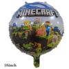 En stock Decoración para Fiesta Temática de Pixel Mi Mundo Globo Impreso de 12 Pulgadas Látex Engrosado Globo de Película de Aluminio