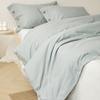 Color sólido simple algodón lavado funda de edredón de algodón de una pieza funda de edredón de algodón puro pago único doble sábana 150*200 ropa de cama