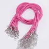 Corda para Colar de Joias Trançada 45cm Corrente de Suéter Coreana Acessórios Corda Colorida Encerada Fio Gargantilha Pingente Charme Cordão
