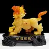 Um Par de Enfeites de Kirin para Atrair Riqueza e Bênçãos, Decoração para Casa para Sala de Estar, Escritório, Recepção, Presente de Abertura de Loja, Resina