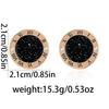 AliExpress novos botões de punho redondos com letra moda europeia e americana transfronteiriça geométrica diamante liga botão de punho decoração