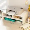 Suporte para impressora, copiadora de mesa ajustável em altura, caixa de suporte elevada para armazenamento e organização de documentos de escritório, papel A4
