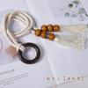 Tira de Cortina Transfronteiriça Tira com Argola de Madeira Tira Tira Nórdica Tira de Cortina Tira Borla Decorativa Simples Corda Acessórios Decorativos