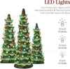 Árboles de Navidad de Estación Independiente con Bombillas de Luz Multicolor Luces LED para Árbol de Navidad Adornos Decorativos de Resina Venta al por Mayor
