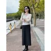 Ropa interior de punto para mujer de otoño Nanyou Shenzhen, con encaje blanco, cuello en V, manga larga, camiseta interior de punto