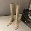 Botas de Cavaleiro de Salto Alto até o Joelho 2022 Novo Outono e Inverno Novo Estilo Britânico Botas de Couro Martin Dropshipping