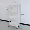 Prateleira de Armazenamento com Rodinhas Estilo Ins de Chão Lanche Móvel Dormitório Cozinha Brinquedo Quarto Sala de Estar Prateleira de Armazenamento Móveis para Casa