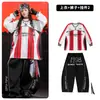 Ropa de Street Dance para Niños Ropa Hip Hop de Moda para Niños Rayas Rojas y Blancas 03 Conjunto de Ropa de Baile Traje de Presentación para Niñas Niños