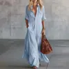 2026 Camisa estilo estação independente da Amazon com gola torcida, botão de pressão, bolso com patch de moda, vestido, comércio exterior transfronteiriço europeu e americano