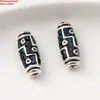 Accesorios de Plata de Ley 99% Plata Pura Goteo de Pegamento Aceite Cuentas Dzi Coloridas Accesorios Retro Plata Dura 3D Cuentas de Barril Materiales Hechos a Mano para Bricolaje