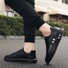 2025 Novo Estilo Coreano Tendência Casual Masculino Sapatos Brancos Sapatos de Couro com Painel Primavera Respirável Sapatos Brancos para Homens